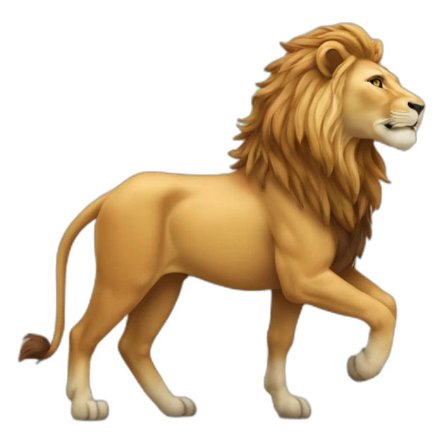 Lion sur un chameau sticker