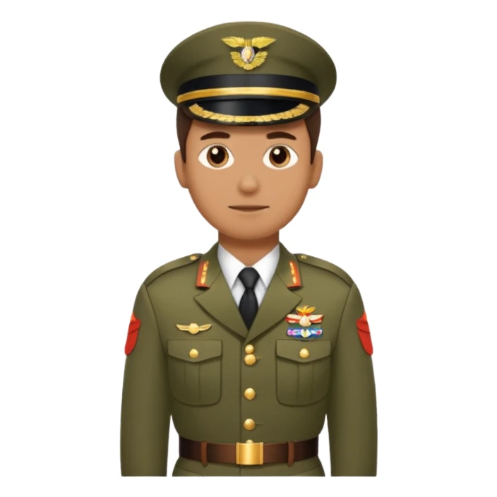 Man standing at parade rest sticker