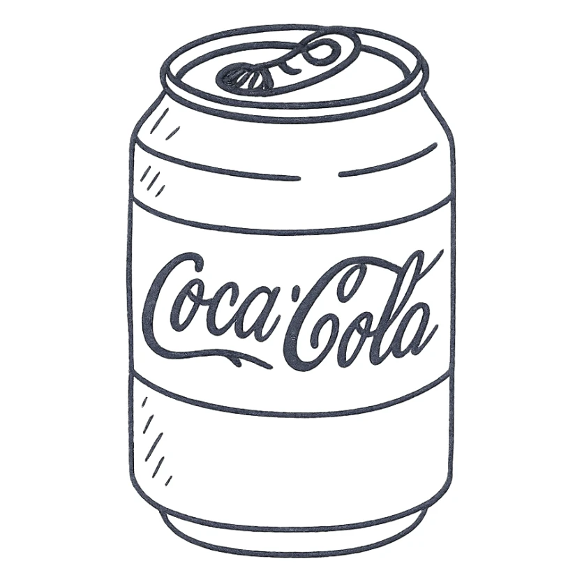 can of coca cola sticker