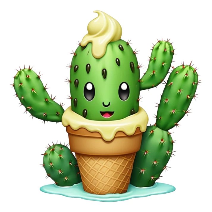 Ice cream cactus  sticker