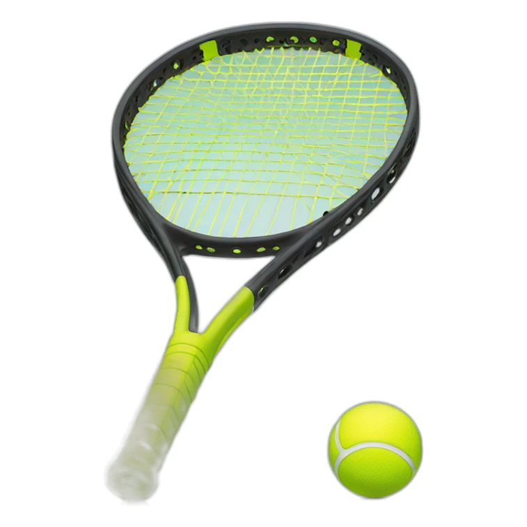 tennis racket with ball sticker
