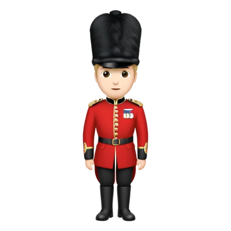 British royal guard with tall hat sticker