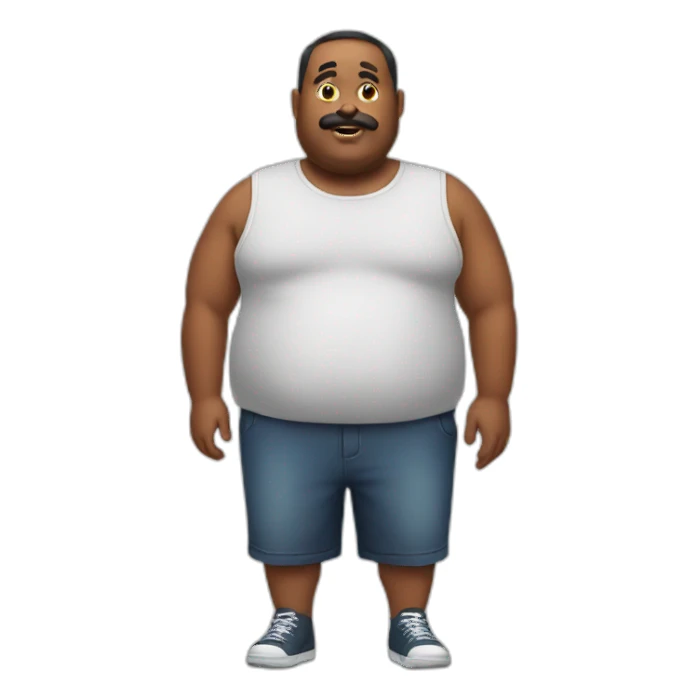Fat man emoji sticker