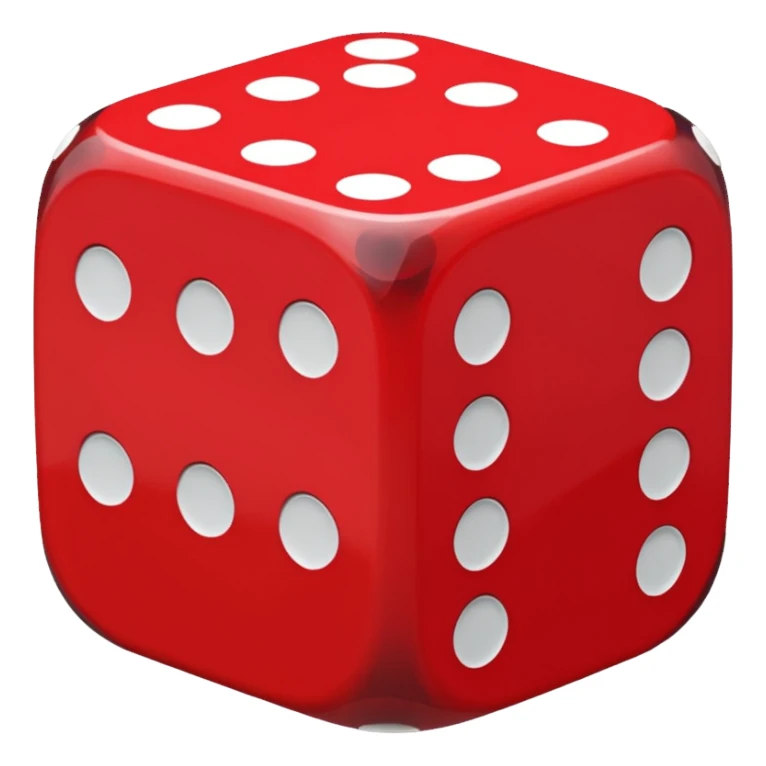 dice nero e rosso sticker