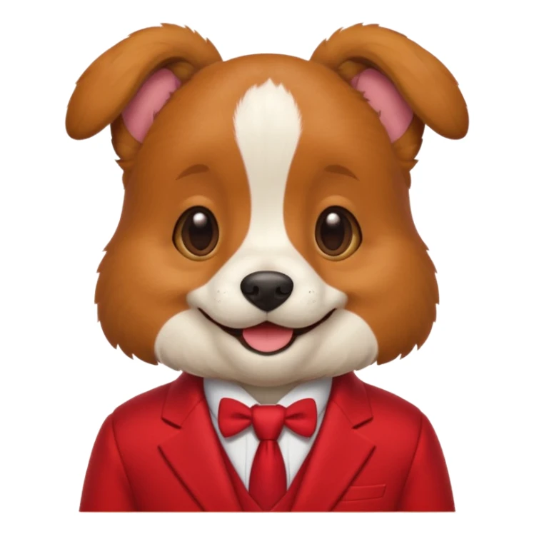 dog with red suit sticker