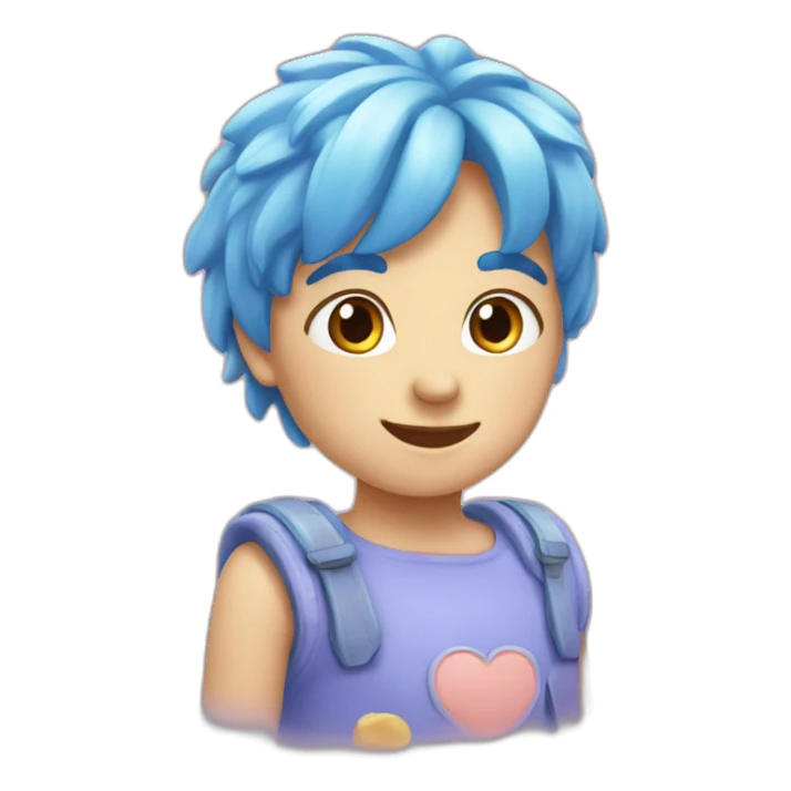 Cœur bleu pastel sticker