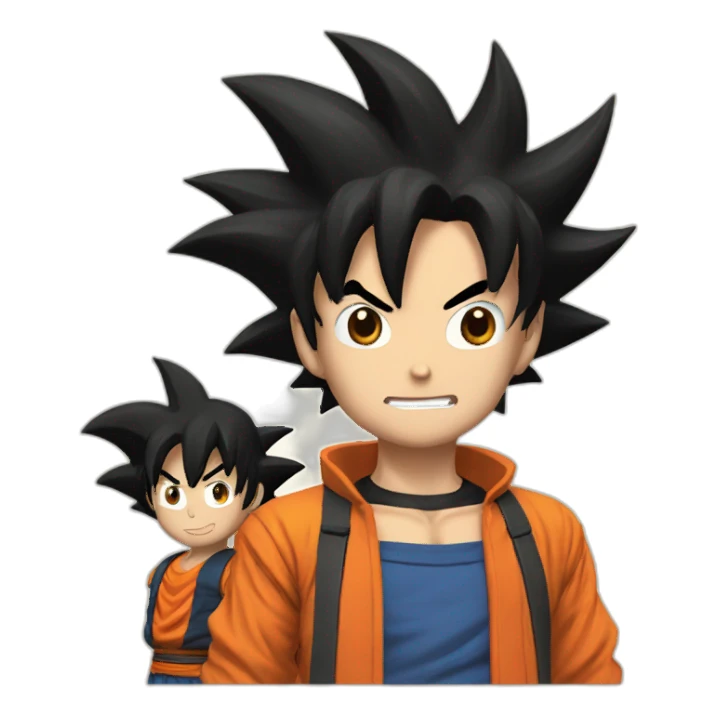 Rufy and Goku sticker
