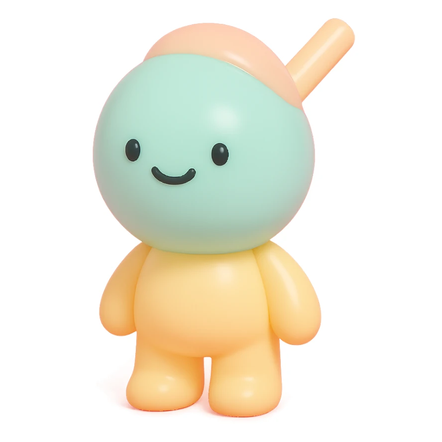lollipop, vinyl figure style sticker
