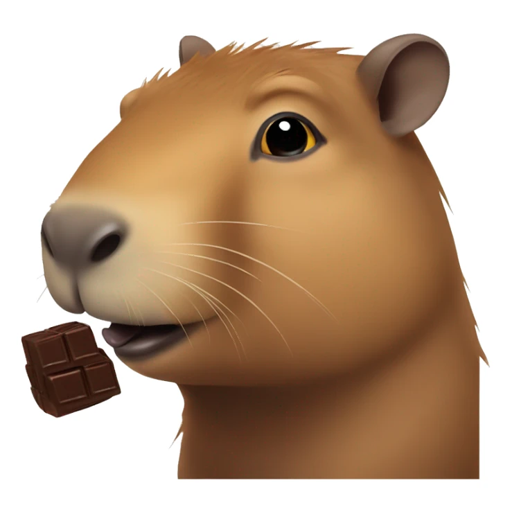 Capybara eating chocolate  sticker