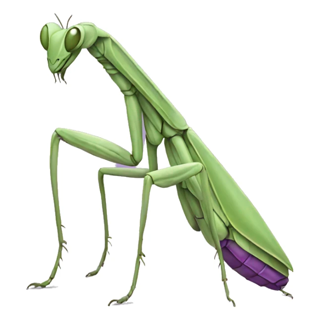 Purple praying mantis  sticker