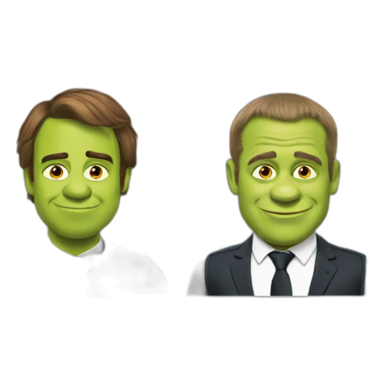 Shrek et Macron sticker