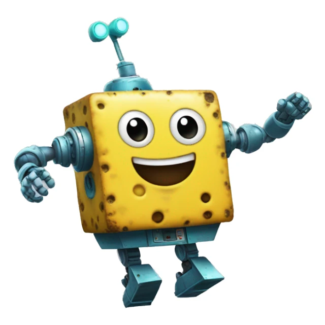 bob esponja robot bailando sticker