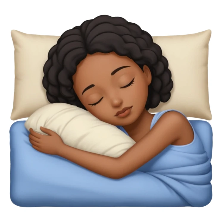 black woman sleeping sticker