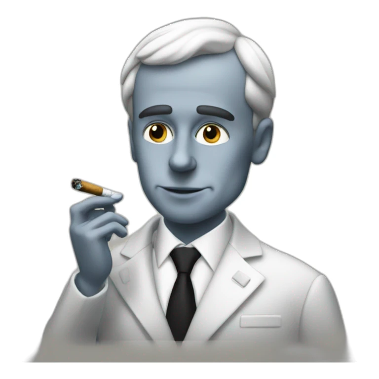 Macron smoking sticker