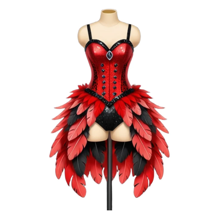 burlesque costume sticker