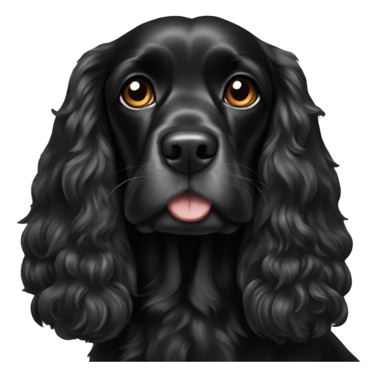 Black American cocker spaniel sticker