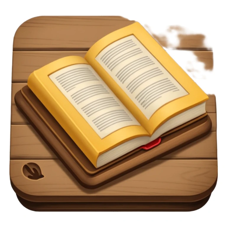 Lectura libro abierto marron sticker