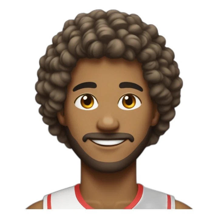 sportive au cheveux bouclés sticker