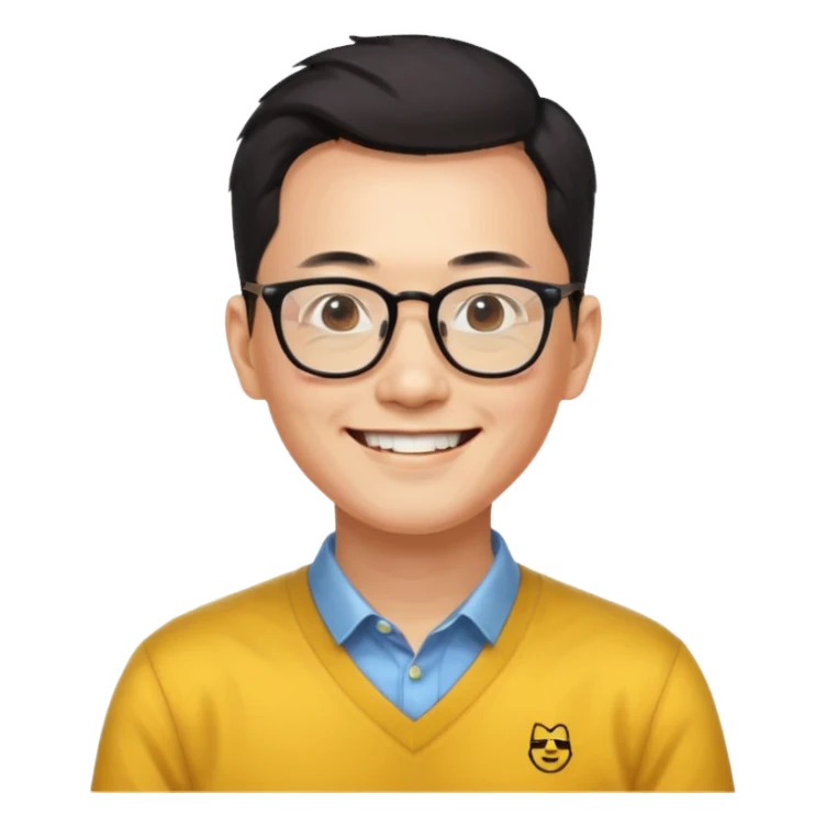 cz binance owner, chinese with glasses sticker