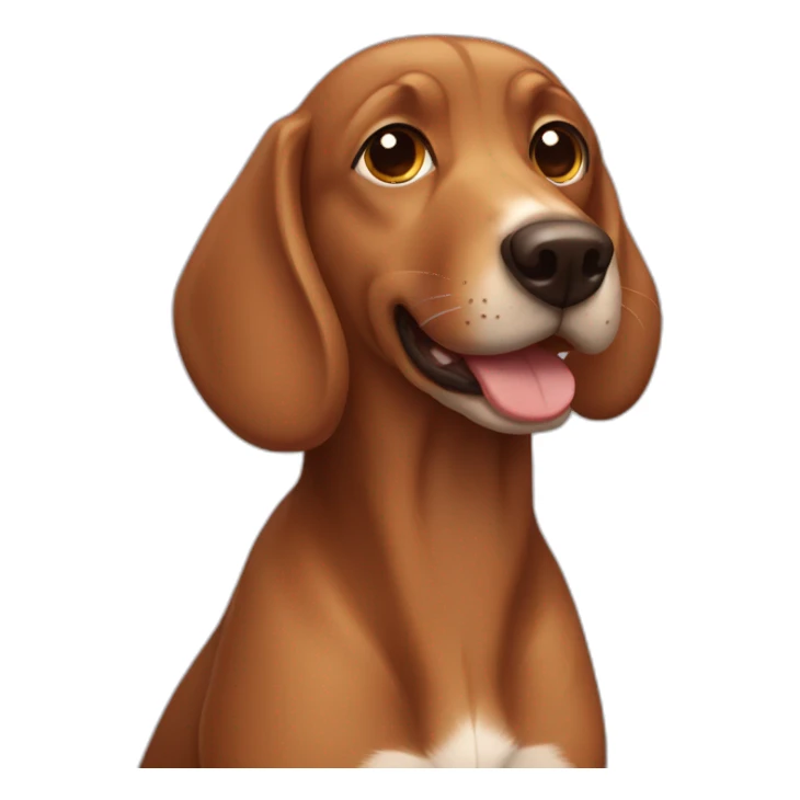 oblong brown dog sticker