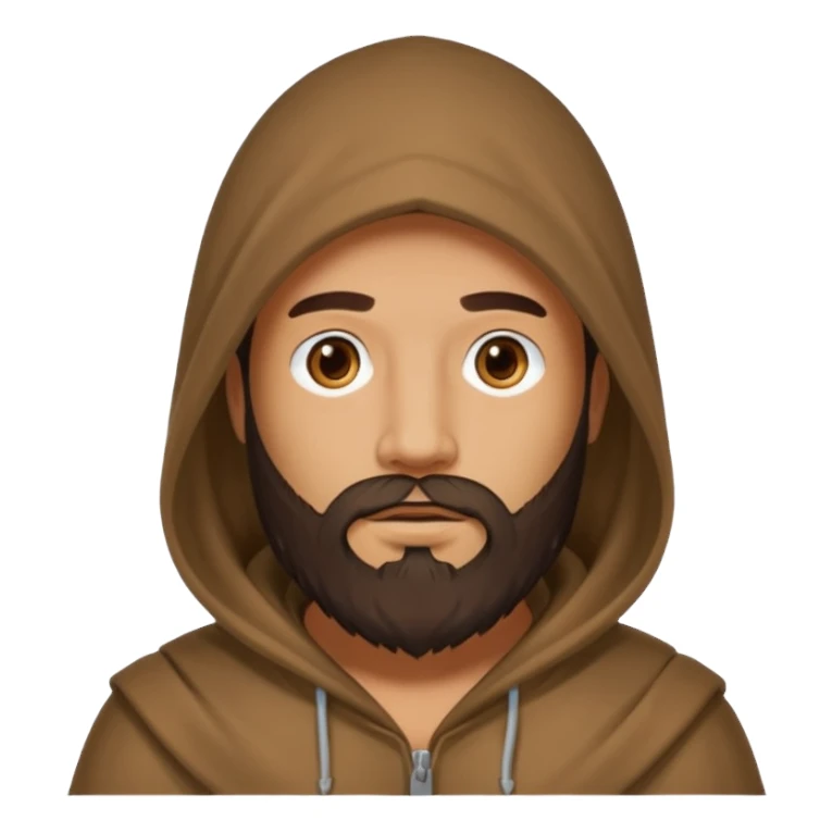 hooded people with beared sticker