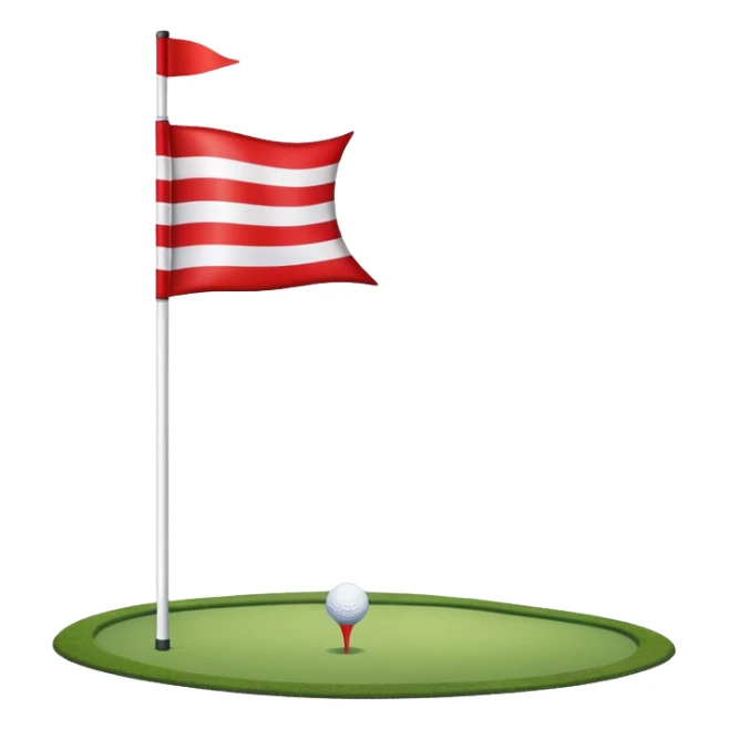 golf flag with hole sticker