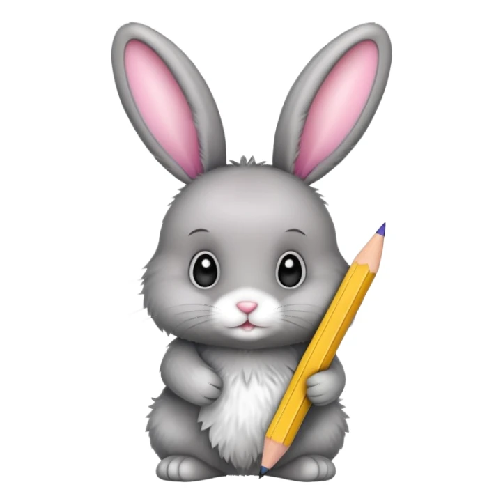 Bunny with pencils sticker