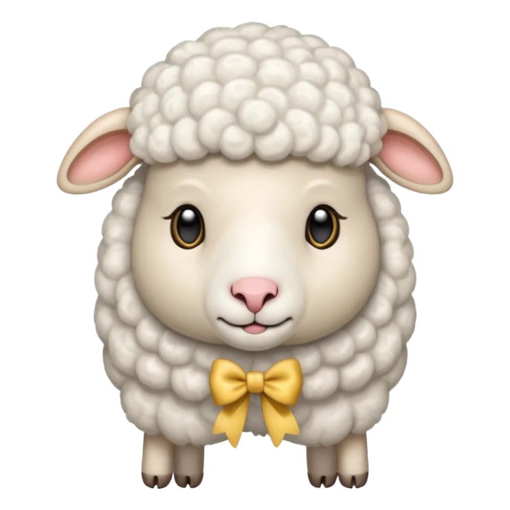 Sheep with bow sticker