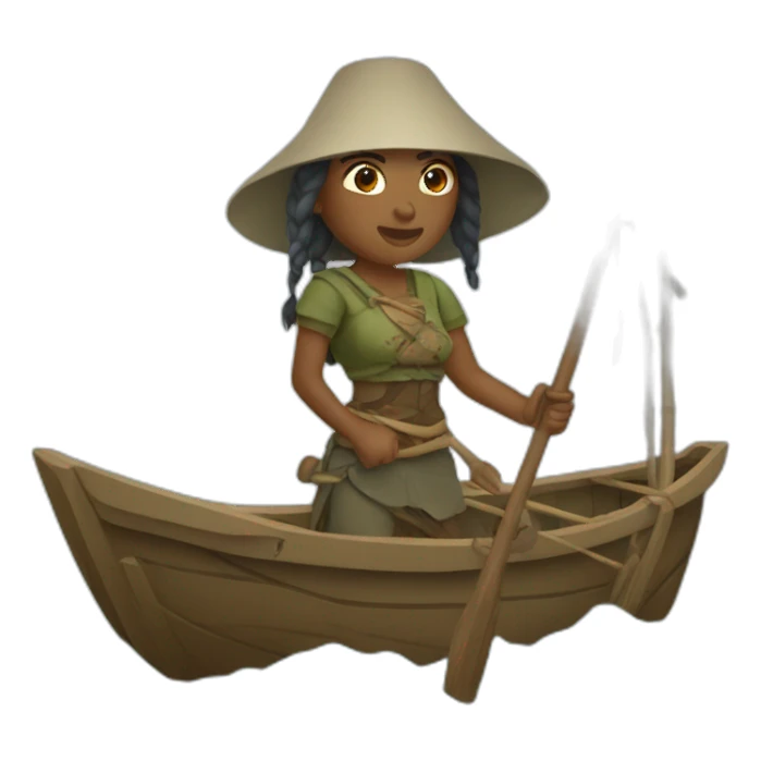 fisherwoman warrior sticker