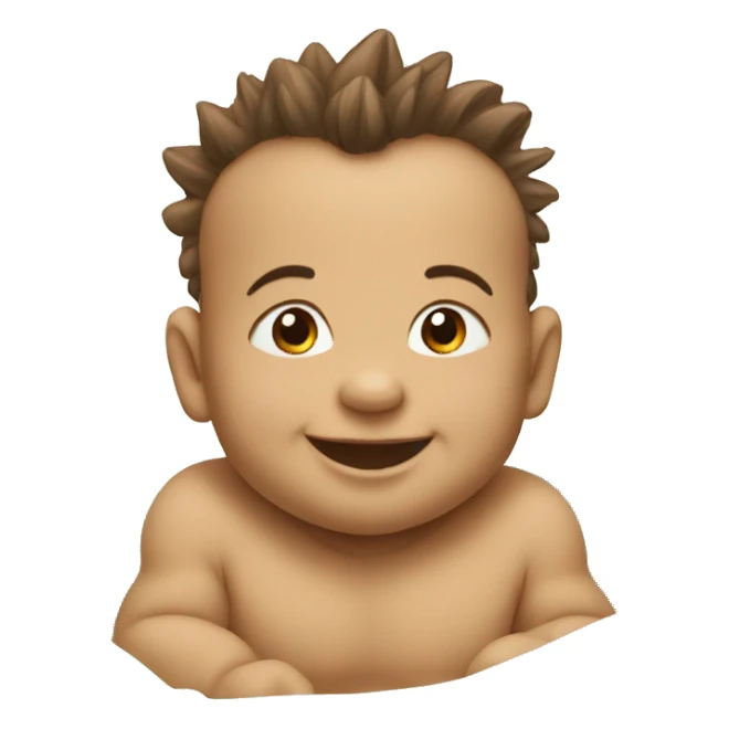 happy baby with Mohican sticker