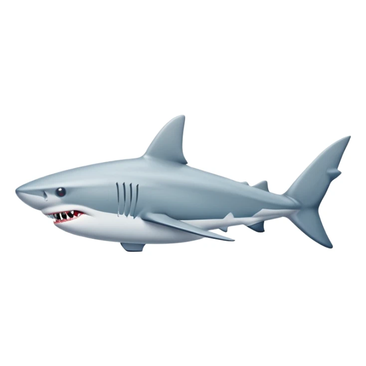 A shark wearing a nike air force one sticker