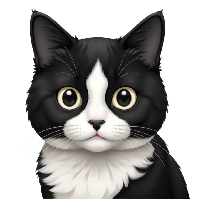 curious tuxedo cat with head tilted sticker