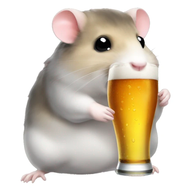Hamster beer sticker