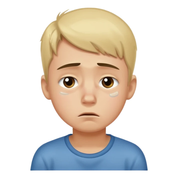 Ashamed emoji boy sticker