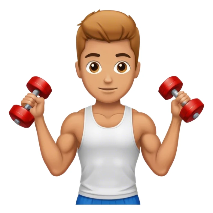 athlete holding dumbbels sticker