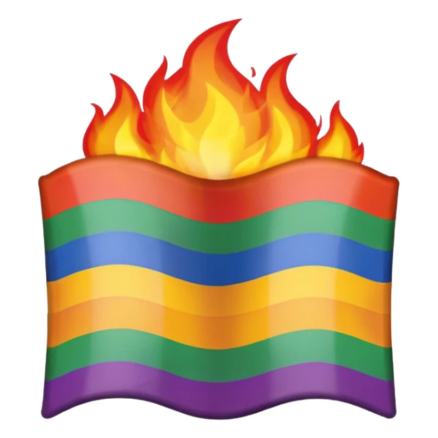 lgbt flag burned emoji  sticker
