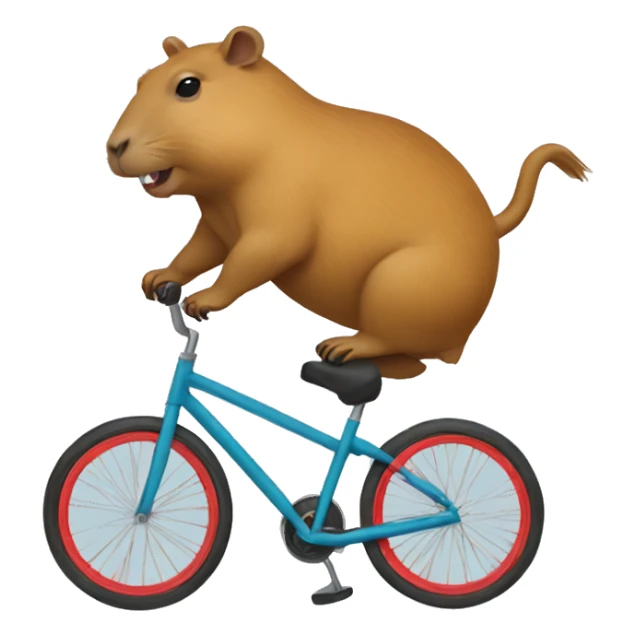 capybara riding a unicycle sticker