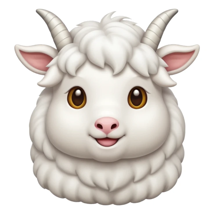 Make a marshmallow goat emoji sticker