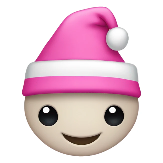 Pink Santa hat sticker