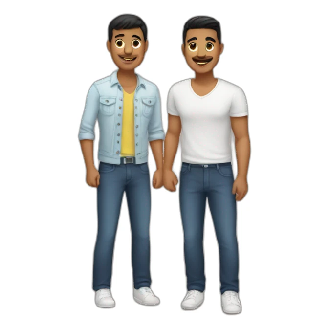 Latin gay couple sticker