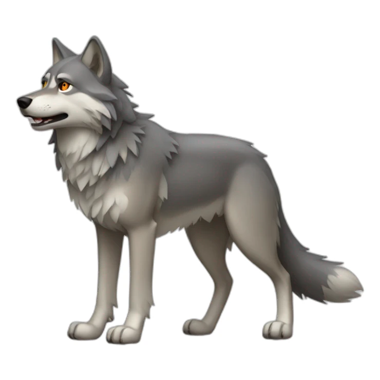 wolf full body animal sticker