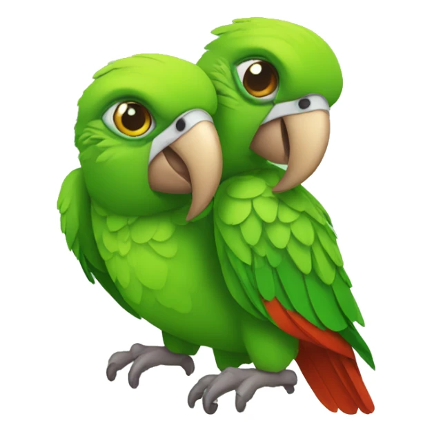 four headed parrot sticker
