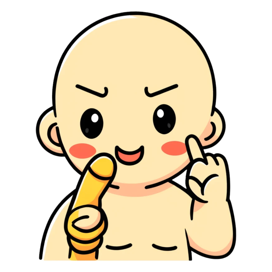 Kissy face with middle finger sticker