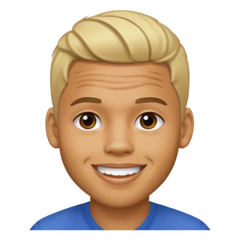 Chris Brown with blonde hair sticker