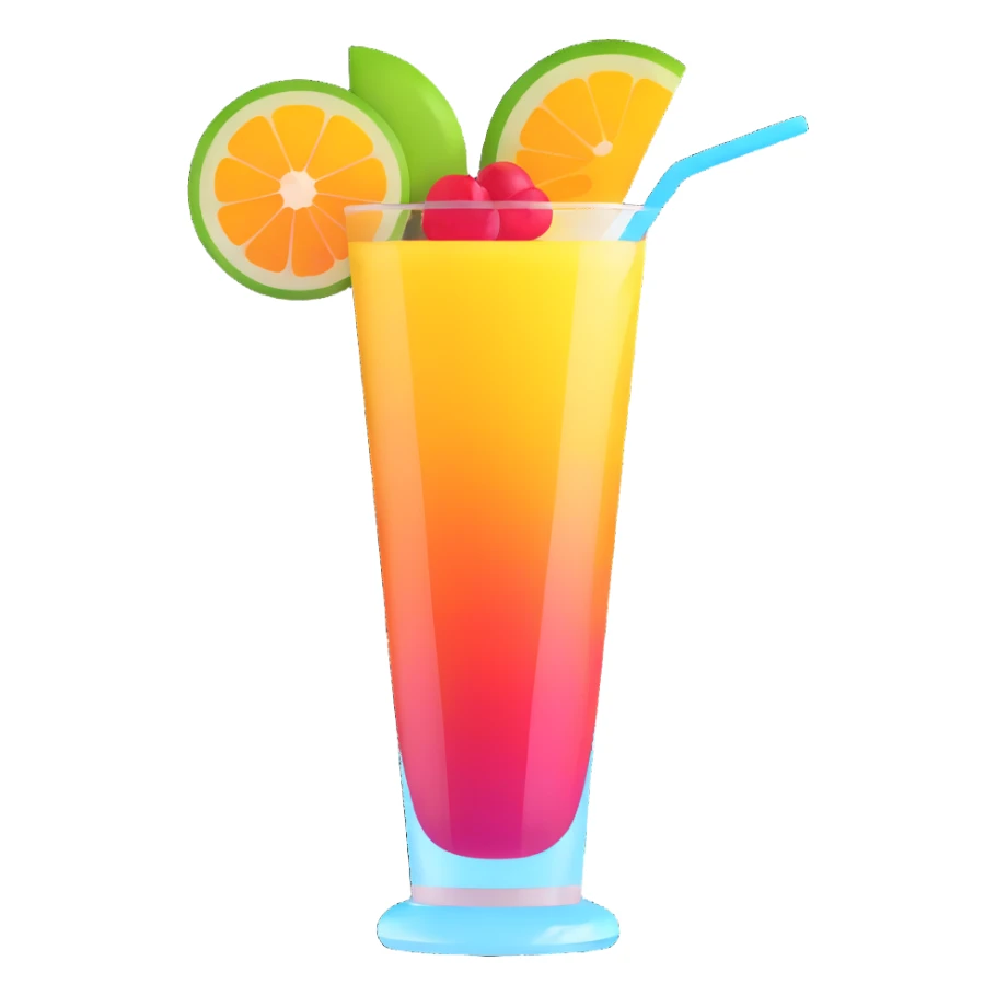 sliced fruit cocktail drink sticker