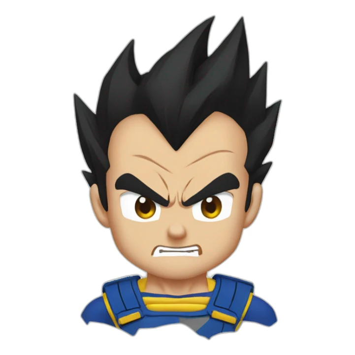 Vegeta with destroy shirt sticker