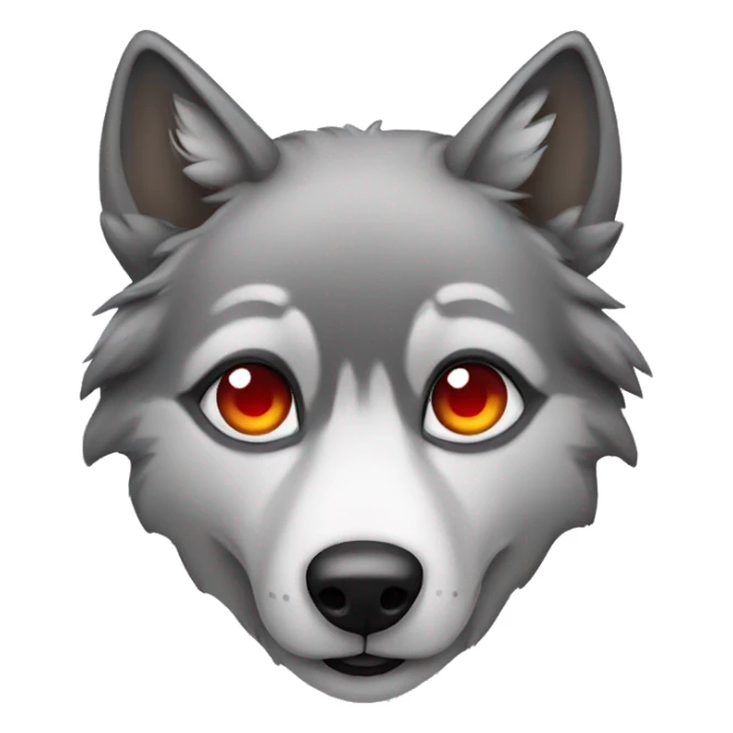 Wolf with heart eyes  sticker