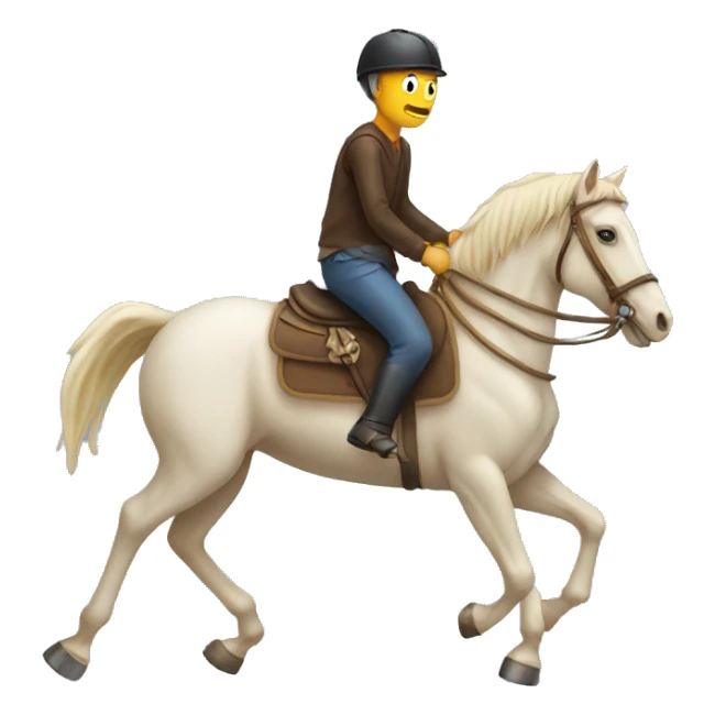 Person horse riding a bone sticker