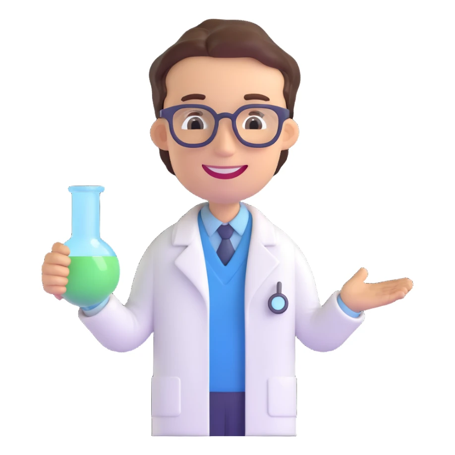 smile scientist sticker