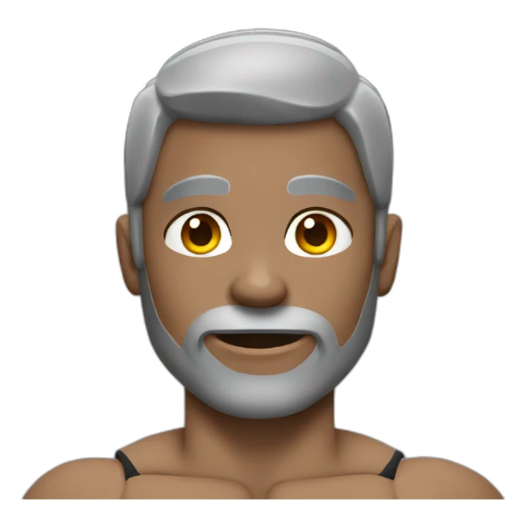 A muscles man with grey skin sticker